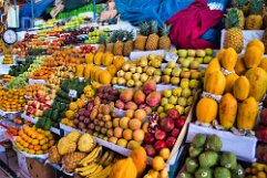 Fruit market Arequipa, Peru Colorful and delicious fruit, indoor market Arequipa, Peru