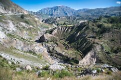 Colca River in Arequipa region, Andes, Peru Colca River in Arequipa region, flowing between high mountains of the Andes, Peru