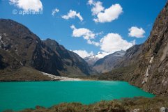 Laguna Llanganuco Laguna Llanganuco and snow-peaked Yanaphaqcha