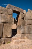 Doorway in Sacsayhuaman, archeological Inca site Doorway in Sacsayhuaman, archeological Inca site near Cuzco