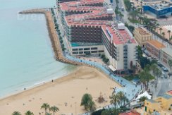 Beach and boulevard of Alicante Beach and boulevard of Alicante near harbour