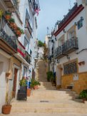 Calle San Rafael in Alicante White houses in Calle San Rafael in the old town of Alicante