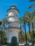 Amphitheater and Pigeon Tower in Elx Pigeon Tower in Municipal Park in Elx, Spain