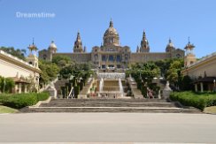 National Art Musuem Catalunya National Art Museum Catalunya with water fountains in front