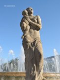 Statue at Plaza Catalunya Statue at Plaza Catalunya: Mother and baby