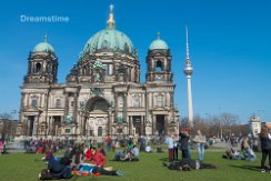 Tourists visiting Berlin Cathedral Tourists visiting Berlin Cathedral, Germany