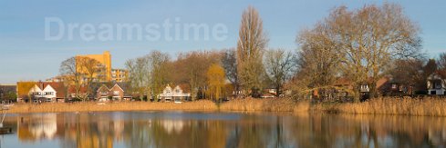 Pond Tuindorpbad in center of Hengelo Pond Tuindorpbad in center of Hengelo, the Netherlands