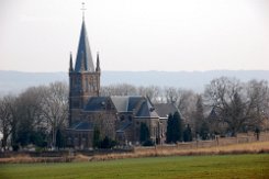 Church Pietersberg Downhill view on small church near the Maas, Maastricht