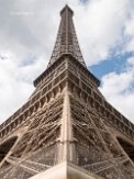 Eiffel Tower from the side Eiffel Tower in Paris from the side