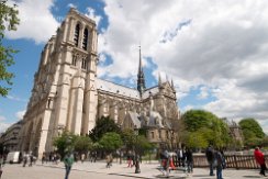 Cathedral Notre-Dame in Paris Cathedral Notre-Dame in Paris from the side