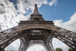 Eiffel Tower from the side Eiffel Tower in Paris from the side