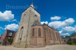 Saint Pancratius Basilica in Tubbergen, the Netherlands Saint Pancratius Basilica in Tubbergen, the Netherlands with blue sky and clouds