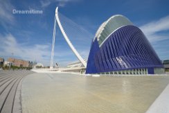 Agora and Golden Waterwheel, Valencia L'Agora and Golden Waterwheel Bridge, Valencia, Spain