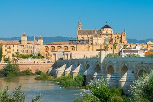 Mezquita and Roman bridge in Cordoba Mezquita and Roman bridge in Cordoba, Andalusia, Spain