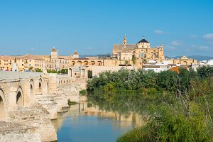 Mezquita and Roman bridge in Cordoba Mezquita and Roman bridge in Cordoba, Andalusia, Spain