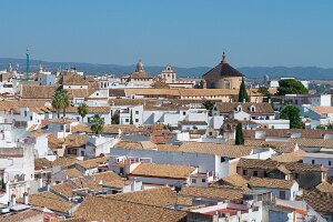 Aerial view of Bell Tower of Mezquita in Cordoba Aerial view from Bell Tower of Mezquita in Cordoba, Andalusia, Spain