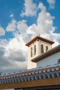 Dark clouds above mosque in Albaicin, Granada Dark clouds above mosque in Albaicin, Granada, Andalusia, Spain