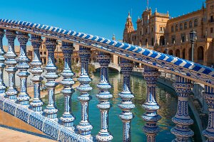 Bridge Spain Square, Plaza de Espana, Sevilla Bridge Spain Square, Plaza de Espana, Sevilla, Andalusia, Spain